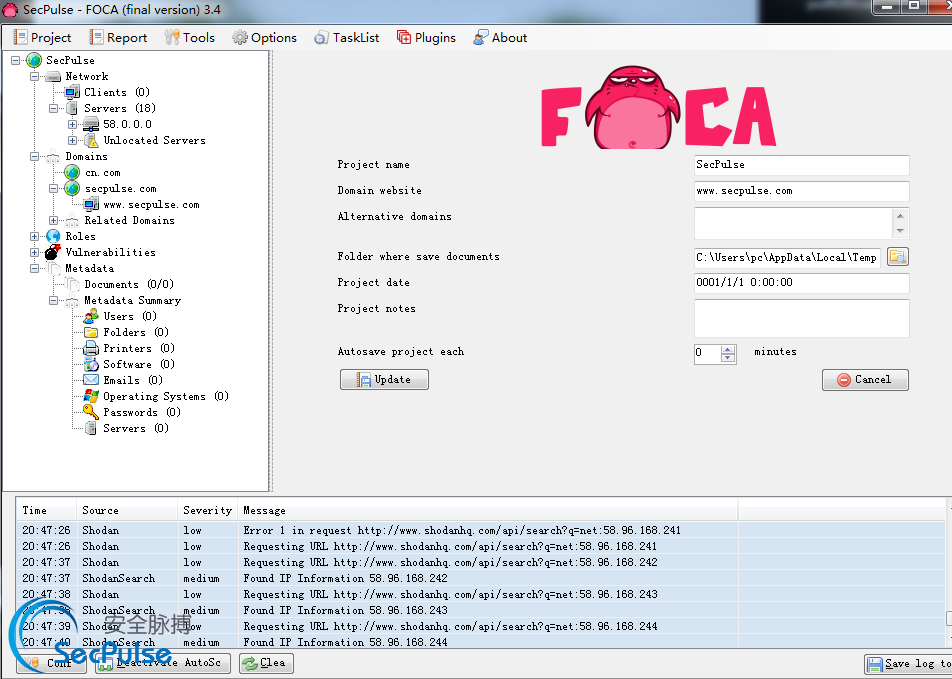 信息收集利器Foca final version
